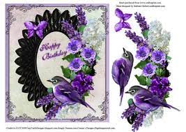 Check spelling or type a new query. Purple Flower Happy Birthday Card Topper Decoupage Cup440538 1865 Craftsuprint
