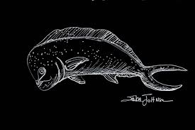 Black And Yellow Fish Drawing Pin On Art