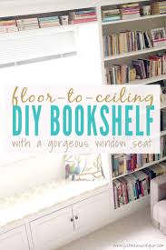 Diy Built In Bookshelves How To Build A Window Seat Bookcase Tutorial A tall, vintage bookcase used to hold office supplies completes a perfectly functional home office space.