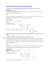 Contoh soal dan jawaban matematika ekonomi 2 modul 14. Contoh Soal Fungsi Linear Matematika Ekonomi Cara Golden