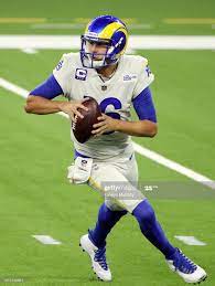 Jared Goff Of The Los Angeles Rams Looks To Pass During The Second In 2020 Jared Goff Jared Goffs