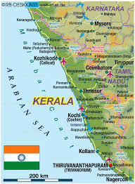 Kerala topographic map, elevation, relief. Map Of Kerala India World Map India Map Travel India Beautiful Places