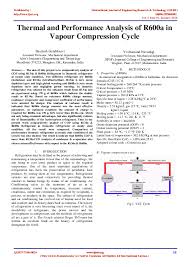 Pdf Ijert Thermal And Performance Analysis Of R600a In