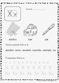 Clasa Pregatitoare Fisa De Lucru Sunetul Si Litera X Teacher Assistant Education Teaching