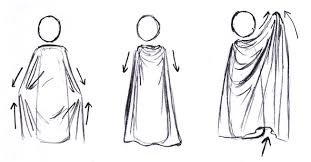 Cape cloak cloth reference drawing clothes drawing reference. Anime Girl Armor Drawing