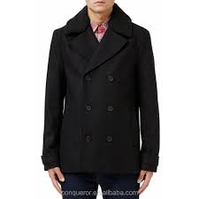 Traditional Double Breasted Peacoat Winter Coat For Men