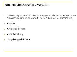 Das genfer schema ist ein verfahren zur anforderungsermittlung und arbeitsbewertung. Arbeit Und Entgelt Isabel Roschinsky Tamara Schweiger Ppt Video Online Herunterladen