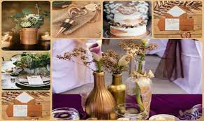 اعتمدي اللون البرونزي في ديكور حفل زفافك في موسم 2018 table decorations decor home decor