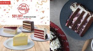 Valid at all secret recipe outlets, excluding sr sabah, subang skypark, ktia, ppum and medini mall. Secret Recipe Kek Mania Promotion Is Back Megasales