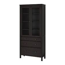 Hemnes Vitrine Mit 3 Schubladen Weiss Gebeizt Hellbraun 90x197 Cm Ikea Deutschland Glass Cabinet Doors Hemnes Black Bathroom Storage