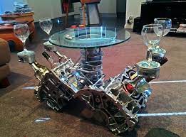 Ten engines that would make great coffee tables. Recycle Old Engine Blocks And Parts Into A Coffee Table Automotive Decor Engine Coffee Table Engine Table