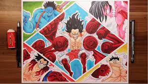 Well i've seen a lot of fanart with luffy in this possible. Monkey D Luffy With All His Forms Onepiece