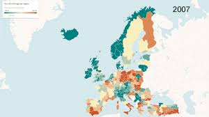 Période de référence pour établir le droit à des prestations de chômage: Carte Chomage Des Disparites Regionales Tres Fortes En Europe