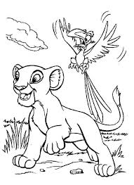 The lion king coloring page with simba and mufasa. The Lion King Simba And Zazu Coloring Page Lion King Coloring Pages Lion King Drawings Horse Coloring Pages