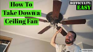 A ceiling fan motor is matched to the size and pitch of the fan. How To Take Down A Ceiling Fan Youtube
