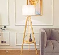 Amazon.com: Standing Lamp Solid Wood Unique Floor Tripod ...