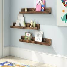 Cq acrylic 4 pack 15 inch acrylic white kids floating bookshelf for kids room, wall mounted nursery floating shelves display ledge,modern picture ledge display toy storagewhite. Wall Mounted Baby Kids Bookcases Free Shipping Over 35 Wayfair
