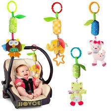 Infant Baby Kids Soft Developmental Hang Lovely Animal Plush Rattle Crinkle Toys Baby Hanging Toys Toy Baby Crib Newborn Toys