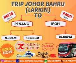 Ipoh bus, no need to prebook , plenty, direct from penang to ipoh will takes around 2 and half hours (depends on traffic). Bus Tickets To Penang And Ipoh Are Kkkl Express Malaysia Facebook