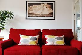 A wide variety of cushions red color options are available to you, such as technics, use, and material. Red Sofa With Grey And Yellow Cushion Red Couch Decor Red Sofa Red Couch Living Room