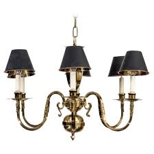 There are 781 hollywood shade for sale on etsy, and they cost 48,72 $ on average. Sheraton Style Brass Chandelier 6 Light Black Shades For Sale At 1stdibs