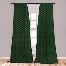 Firenze green & brown designer flocked curtain. Hunter Green Curtains Wayfair