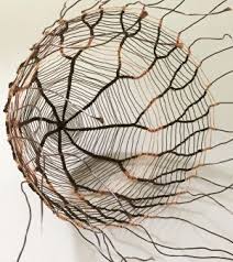 Sally Blake Sprouting 2017 Patinated Copper Wire 23 X 14 X 14 Cm This Exhibition Focuses On The Time Persephone Copper Wire Art Wire Sculpture Weaving Art
