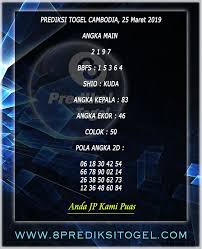 Prediksi Togel Cambodia Hari Ini 25 Maret 2019 8 Prediksi Togel Taiwan Manila 5 Mei