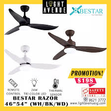 Unlike many dealers in singapore who dabble in both ceiling fans and lighting, we are a specialized shop dealing exclusively in ceiling fans and accessories. Bestar Razor Dc Ceiling Fan With Led Light Remote Control 46 54 Inch Lazada Singapore