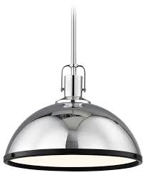 Pendant Light 13 38 Chrome Matte Black Transitional Pendant Lighting By Destination Lighting