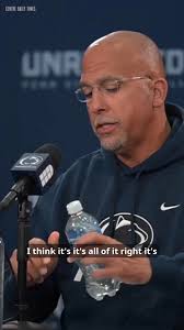 Penn State football coach James Franklin answers a question about what he  could be doing better during his weekly media availability