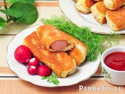 тесто на кефире для сосисок в тесте на сковороде Sosiski V Teste Zharenye Na Skovorode Bez Drozhzhej Na Kefire Recept S Foto Poshagovo