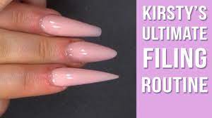 How To File Nails Like A Professional Nail Technician Youtube Professional Nails Colored Nail Tips French Tip Nails