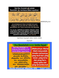 Doa pendek rasulullah ketika minta dibuka pintu rezeki yang tak diduga. Doa Rasulullah Ketika Sujud