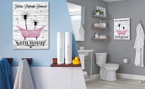 Get it as soon as wed, jun 16. Amazon Com Bathroom Wall Art Black And White Inspirational Quotes And Sayings Dandelion Art Prints Motivational Funny Gift For Farmhouse Kids Woman Rustic Bathroom Wall Decor Teen Relax Refresh Renew Pink Posters