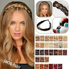 I off set things just a bit to the left side of her head. Stranded Hair Plait Chunky Clipped Braid Hairband Hairpiece Braided Headband Ebay