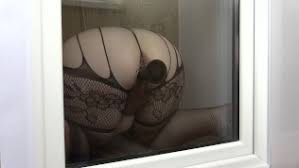 Busty Milf Attached A Dildo To The Window And Doggystyle Fuck A Hairy Puss Gadotube Com