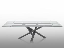 table extensible rectangulaire en cristal shangai table extensible by riflessi mesas extensibles mesas mesa salon
