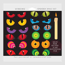 Halloween Clipart Spooky Eyes Clip Art Monster Eye Lurking Etsy In 2021 Scary Eyes Spooky Eyes Halloween Clipart