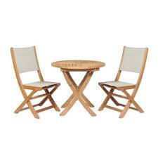 Materials 100% grade a plantation teak. Teak Bistro Sets Patio Dining Furniture The Home Depot