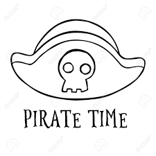These alphabet coloring sheets will help little ones identify uppercase and lowercase versions of each letter. Linear Sketch Of A Pirate Hat With A Skull Vector Illustration For Coloring Book Stencil Design Prints Royalty Free Cliparts Vectors And Stock Illustration Image 124687590