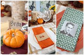 Type the letters onto the downloadable template, print on white card stock and then cut out the diamond shapes. 8 Unique And Easy To Make Thanksgiving Place Cards