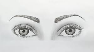 You will also want to darken the areas of the eye such as the pupil, iris, eyelashes and eyebrow. How To Draw Both Eyes For Beginners Step By Step Youtube