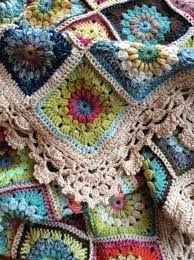 Crochet Sunburst Morif Granny Square Blanket See Border Granny Square Crochet Pattern Crochet Blanket Edging Crochet Edging