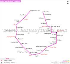 Delhi Metro Pink Line Route Map Plan Operational Date