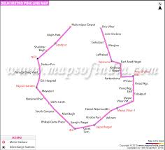 delhi metro pink line route map plan operational date