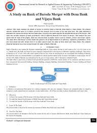 Hypothesis of the study 0 there is no a camel model analysis of state bank group. Top Pdf A Study On Bank Of Baroda Merger With Dena Bank And Vijaya Bank 1library