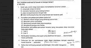 Soal uts bahasa sunda kelas 4 semester 1 dan kunci jawaban revisi 2021 kumpulan latihan soal uts kelas 5 sd mi semester 1 2 lengkap. Soal Ulangan Kelas 4 Tema 3 Peduli Terhadap Makhluk Hidup Sekolahdasar Net