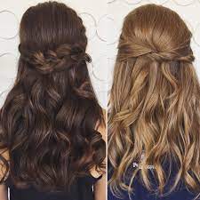 Trending Now Half Up Half Down Do S With Soft Waves Prom Hair Perfection By Curled Hairstyles For Medium Hair Soft Curls For Medium Hair Prom Hair Medium