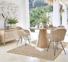 Furmax dining chairs urban style fabric parson chairs kitchen living room armless side chair with solid wood legs set of 4 (gray) $131.16. Round Whitewashed Solid Mango Wood 5 6 Seater Dining Table D120 Nogobo Maisons Du Monde